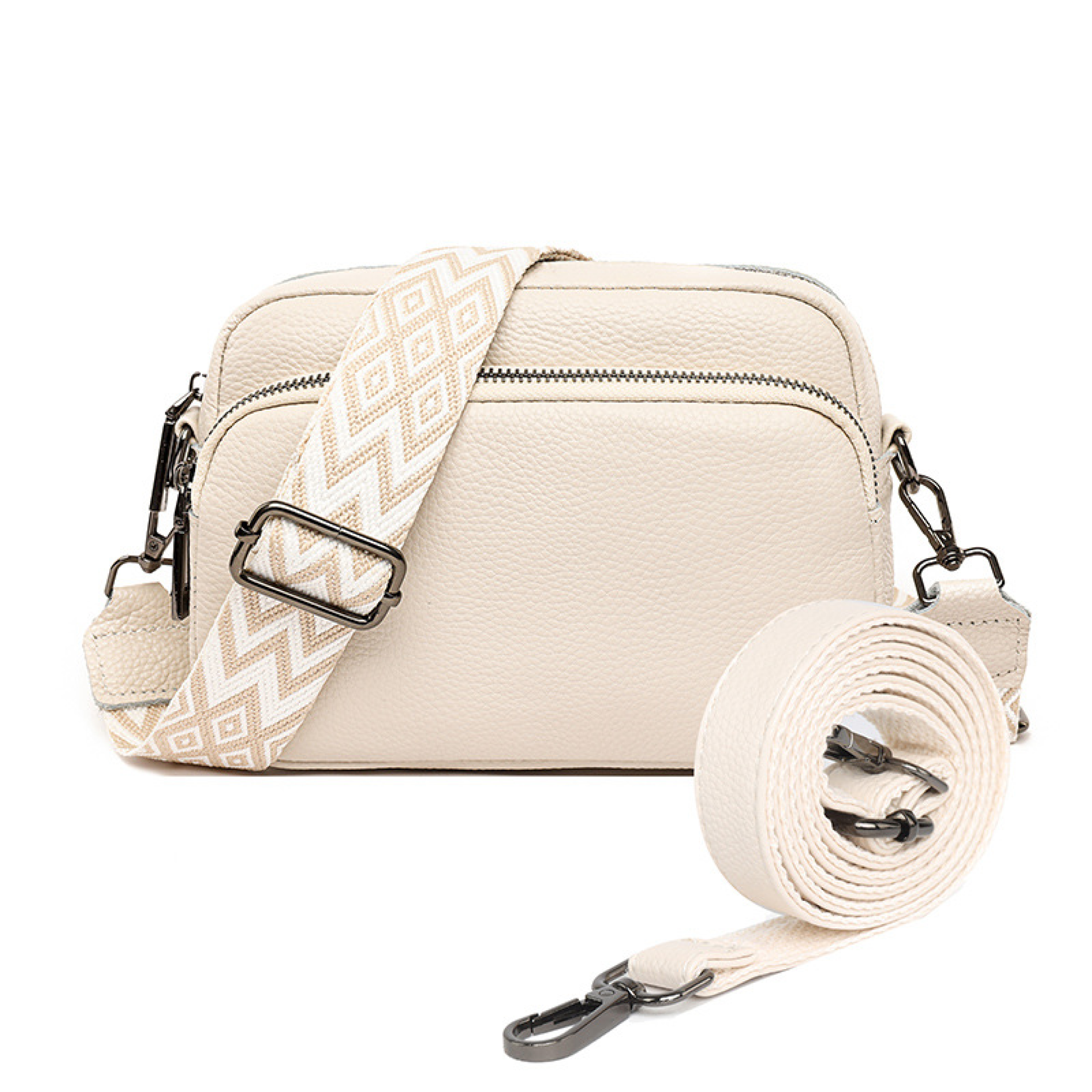 Kensington ādas Crossbody soma un aksesuāri